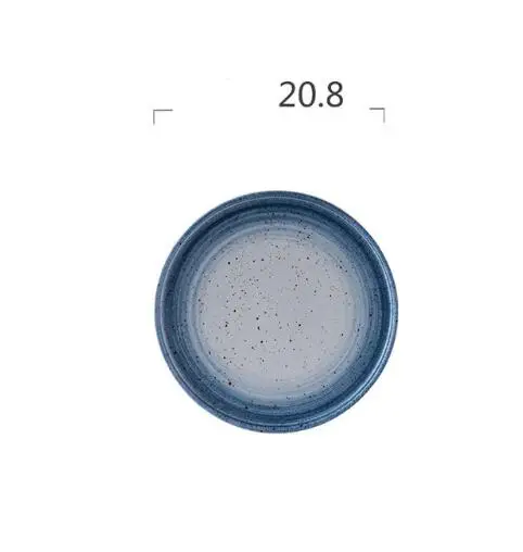 KINGLANG Nordic Стиль Керамика керамика лапши чаша для супа, салата поднос стейк тарелка пластина плоско посуда - Цвет: middle plate