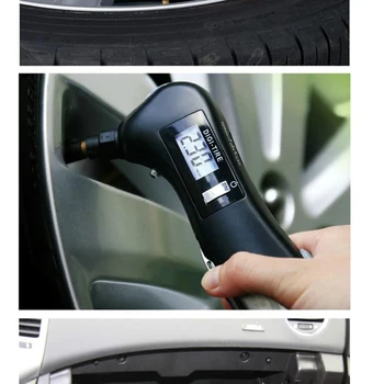 

Marsnaska New Flashlight Tire Gauge Emergency Tool Digital LCD Car Tyre Tire Pressure Gauge Meter Hammer For Car Motorcycle Bicy