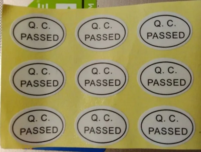 Free Shipping Self-adhesive 13x9mm QC passed paper for Quality Inspection QC passed stickers product labels1000pcslot