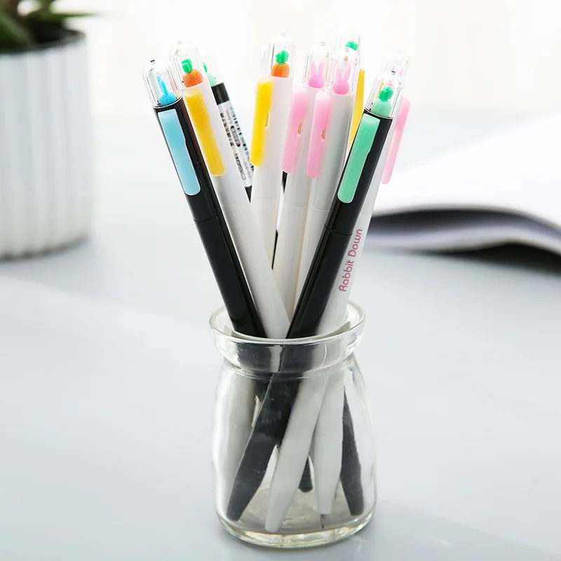 

2pcs/1lot Kawaii Radish rabbit press Mechanical Pencils School Office Supply Student Stationery Kids Gift Automatic Pencil