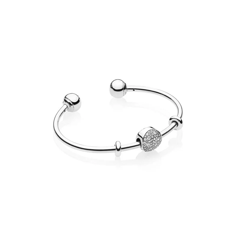 

MYBEBOA 2018 Winter New 100% 925 Sterling Silver Wintry Holiday Open Bangle Gift Set for Women Authentic Silver Jewelry