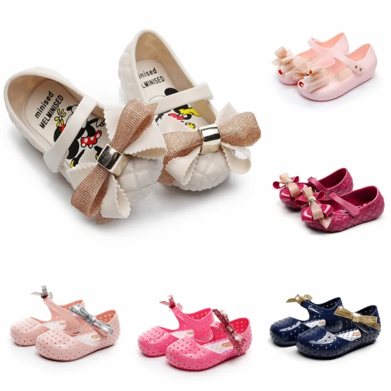 

Baby Shoes Mini Girls Shoes 2019 Summer New PVC Bow Soft and Comfortable Children's Shoes Children's Decorative Sequins Sandals