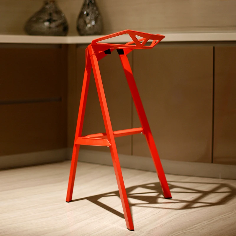 Современный дизайн популярный Алюминиевый металлический барный стул боковой барный стул кафе со стульями Лофт бар мебель высокая кухня комната счетчик табурет