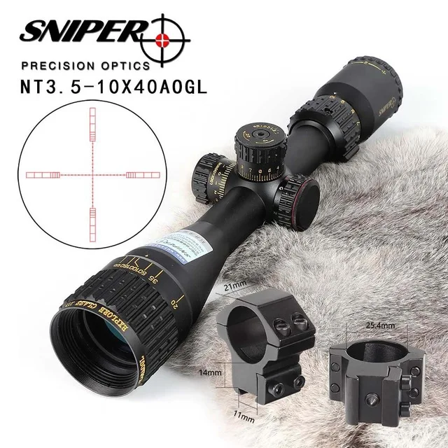 SNIPER NT 3,5-10X40 AOGL охотничьи оптические прицелы, тактические оптические прицелы, пистолетный рефлекторный прицел, голографический прицел - Цвет: 5