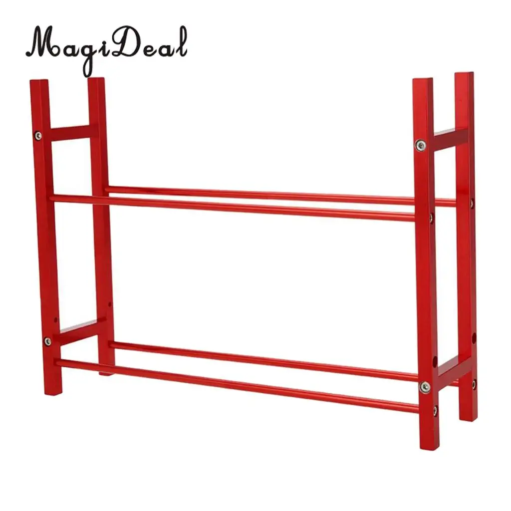 MagiDeal High Quality Aluminum Red Tire Rack Storage Garage Organizer for RC4WD TF2 SCX10 D90 1/10 RC Car Truck Crawler Tires