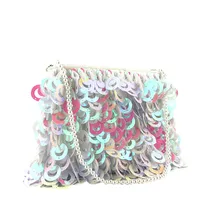 Вечерние расшитые бисером сумки с блестками серебряные свадебные сумочки для женщин вечерние сумки мессенджер элегантный клатч ручной работы кошельки Лето#35