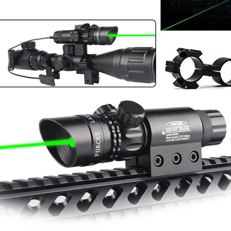Зеленый и красный лазерный прицел для стрелковое оружие с 20 мм Держатель Для Сковороды 8 фигурные крепления для охоты страйкбол RL3-0004R+ G