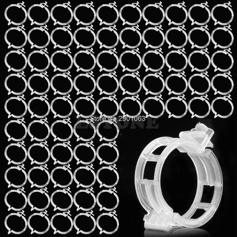 

100Pcs Plant Vine Tomato Stem Clips Supports Connect Trellis Twine Cages Flowers
