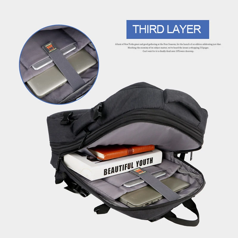 17 ''محمول أكياس ظهر للسفر النساء الرجال للماء 30L كبيرة في الهواء الطلق Bagpack مكافحة سرقة الذكور الإناث في الهواء الطلق 15.6 عودة التعبئة