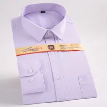 Весна новое поступление полосатые/однотонные/Саржевые деловые люди платья рубашки классический дизайн популярные офисные мужские рабочие рубашки