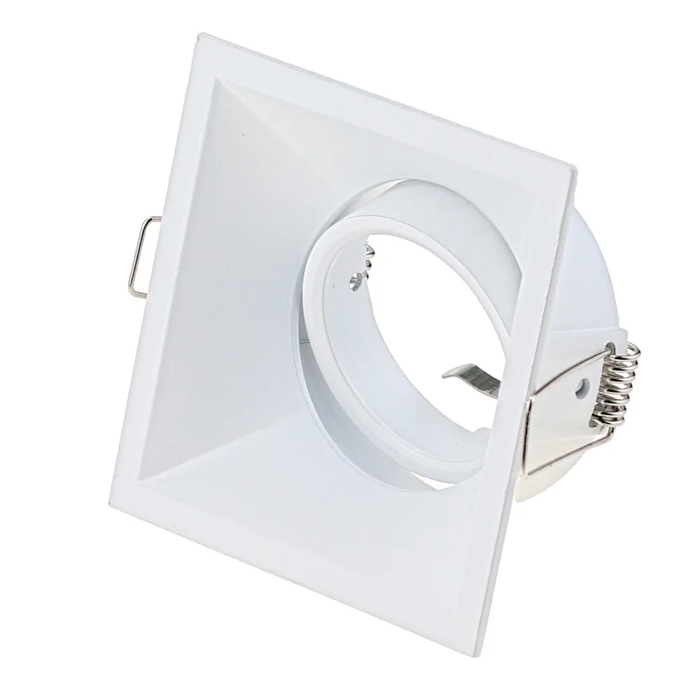 Suporte de Luminária de Teto de Led Quadrado de Alumínio de Alta Acessórios de Lâmpada Branco e Preto Qualidade Moldura Acabamento Gu10 Mr16 7 High Quality Luzes e Iluminação
