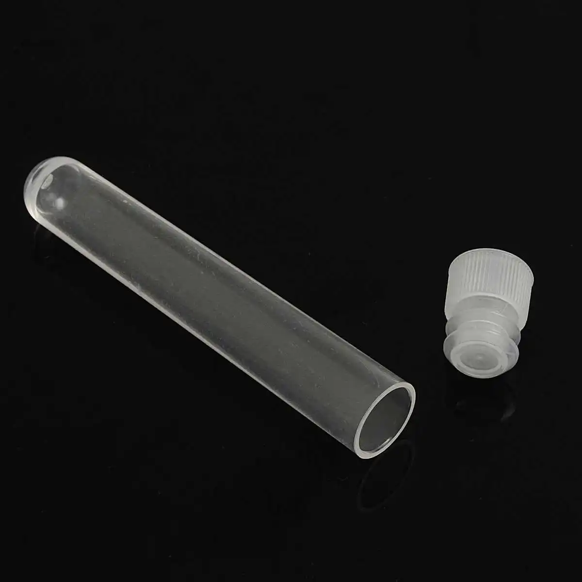 100 шт. 12x75 мм пластиковая пробирка с пробковой пробкой, прозрачная, как стеклянная Свадебная трубка, школьная лаборатория