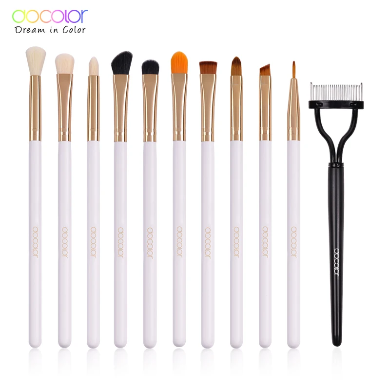 Docolor 11Pcs/Sets Eye Shadow Concealer Eyebrow Lip Brush Makeup Brushes Eyelash Comb Cosmetic Tools Make Up Eye Brushes Set Docolor 11Pcs/Sets Eye Shadow Concealer Eyebrow Lip Brush Makeup Brushes Eyelash Comb Cosmetic Tools Make Up Eye Brushes Set