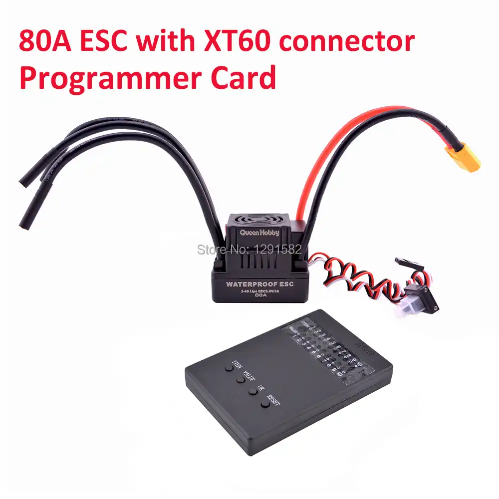80A Brushless ESC Electric Speed Controller with 5.8V//3A SBEC 2-4S for 1//8 RC