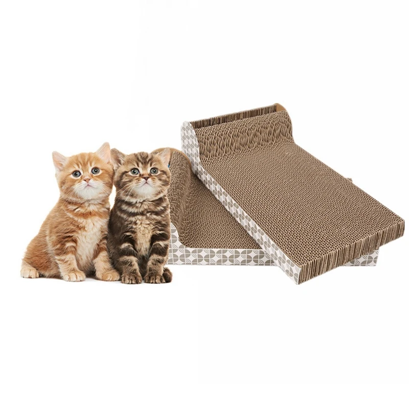 

Pet Cat Toy P-type Corrugated Paper Cat Scratch Board Cat Toy Flow Bell Corrugated Cat Scratch Board Paper Claw 45*23*4cm