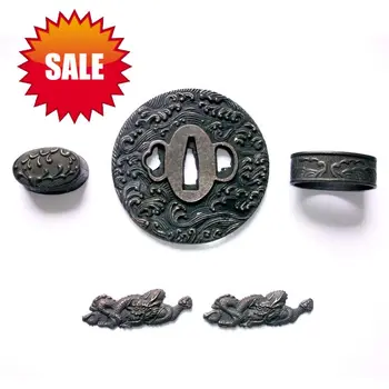 

Japanese Samurai Sword Fitting katana Tsuba Spindrift Guard Sword Accessories