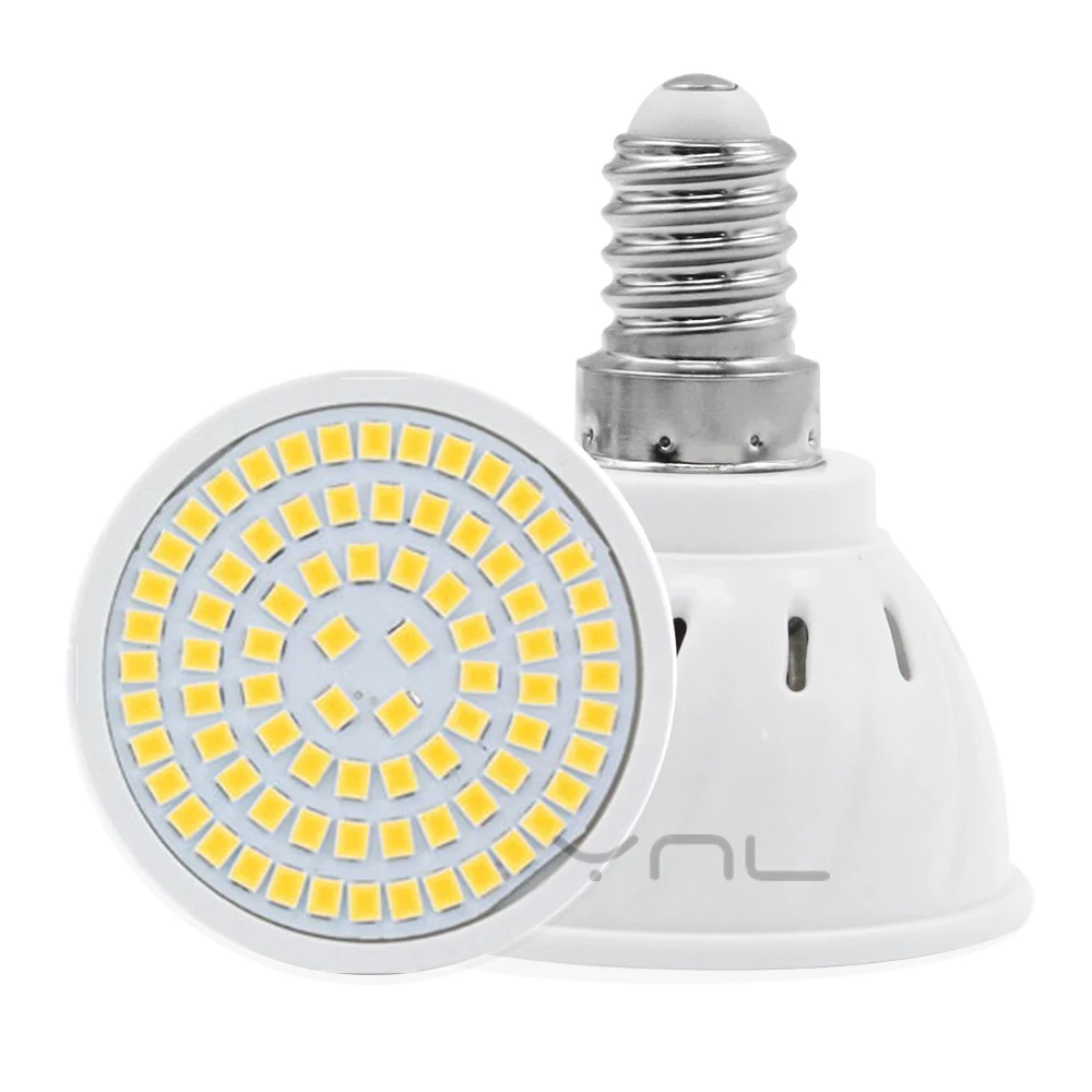 YNL Светодиодный светильник 220В Lampara SMD 2835 MR16 GU10 E27 E14 Bombillas потолочный Точечный