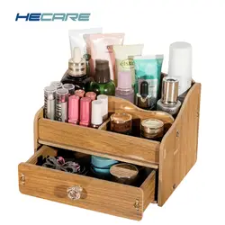 Make Up Organizer DIY деревянный ящик для хранения ювелирных изделий контейнер деревянный делитель офисный стол Органайзер настольный ящик для