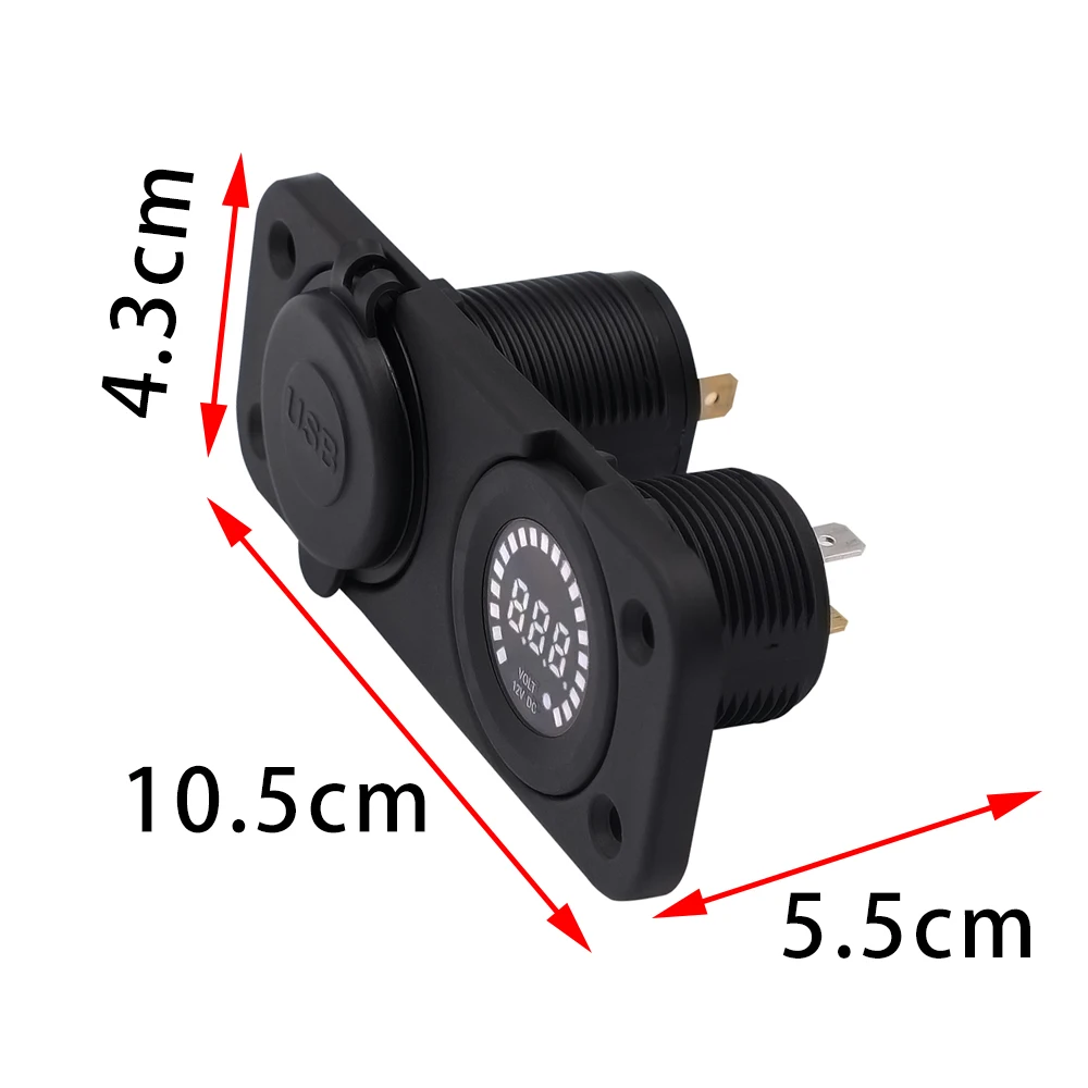 12-24V 4.2A двойной USB автомобильный прикуриватель разветвитель адаптер зарядное устройство апертура с детектором напряжения батареи для телефонов