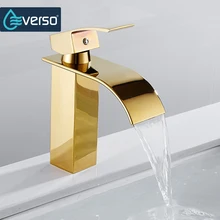 Golden Deck Mount Chrome Waterfall Basin Sink Faucet Bathroom Vanity Vessel Sinks Mixer Tap Cold And Hot Water Tap kemaidi new arrival bathroom faucet round paint golden bowl sinks vessel basins washbasin ceramic basin sink
