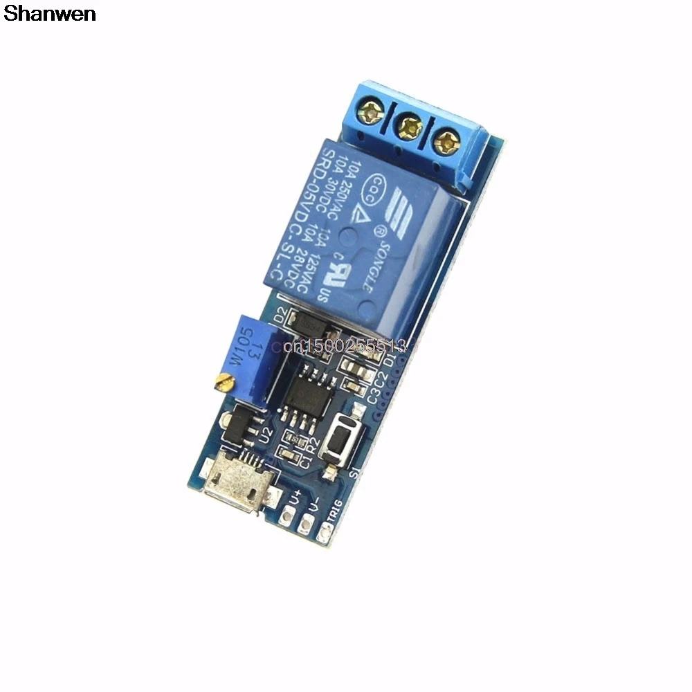 

Precise 5V -30V Micro USB Power Relay Timer Control Module Trigger Delay Switch