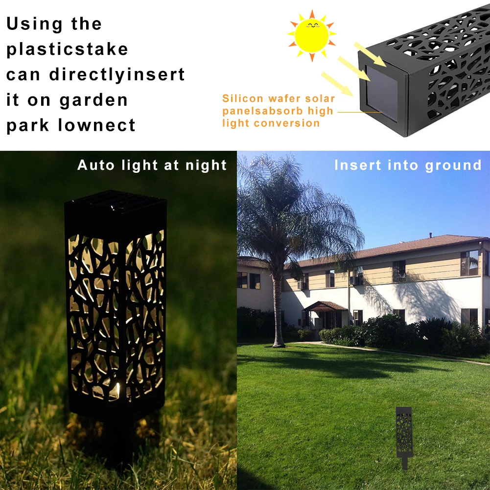 Водонепроницаемые солнечные светодиодные фонари для сада 6/8 для подсветки газона с питанием от солнечной панели лампа теплый белый для наружного внутренний двор тропинка садовое освещение