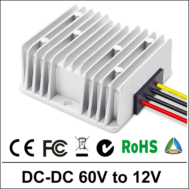 

60V to 12V 3A-15A 120W DC DC Boost Converter Step-down Waterproof Control Car Module Power Supply 60Volt TO 12Volt 3Amp-15Amp