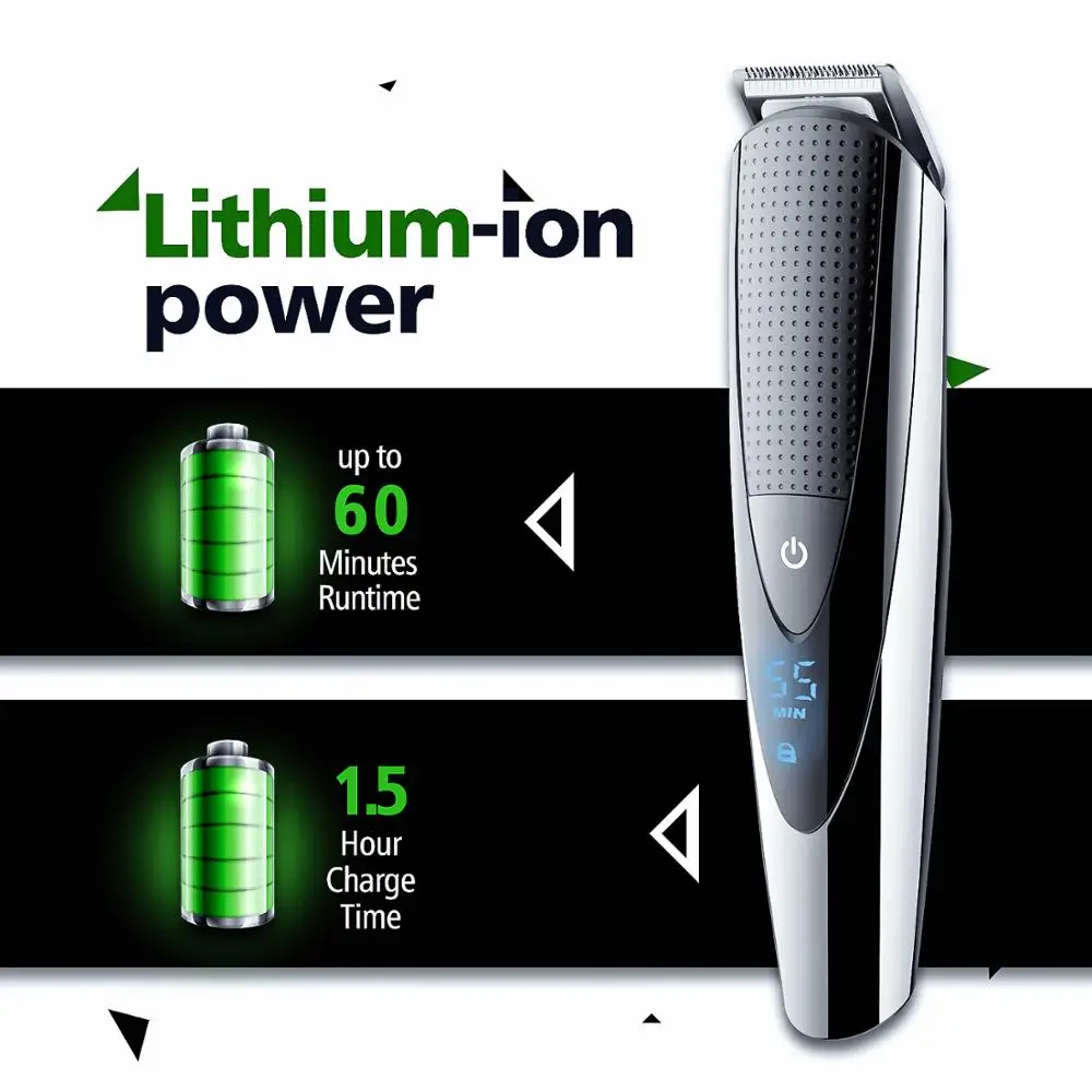 HATTEKER 5 in 1 Electric Hair Trimmer Professional Hair Clipper USB Charging Beard Nose Trimer Men Haircut Machine
