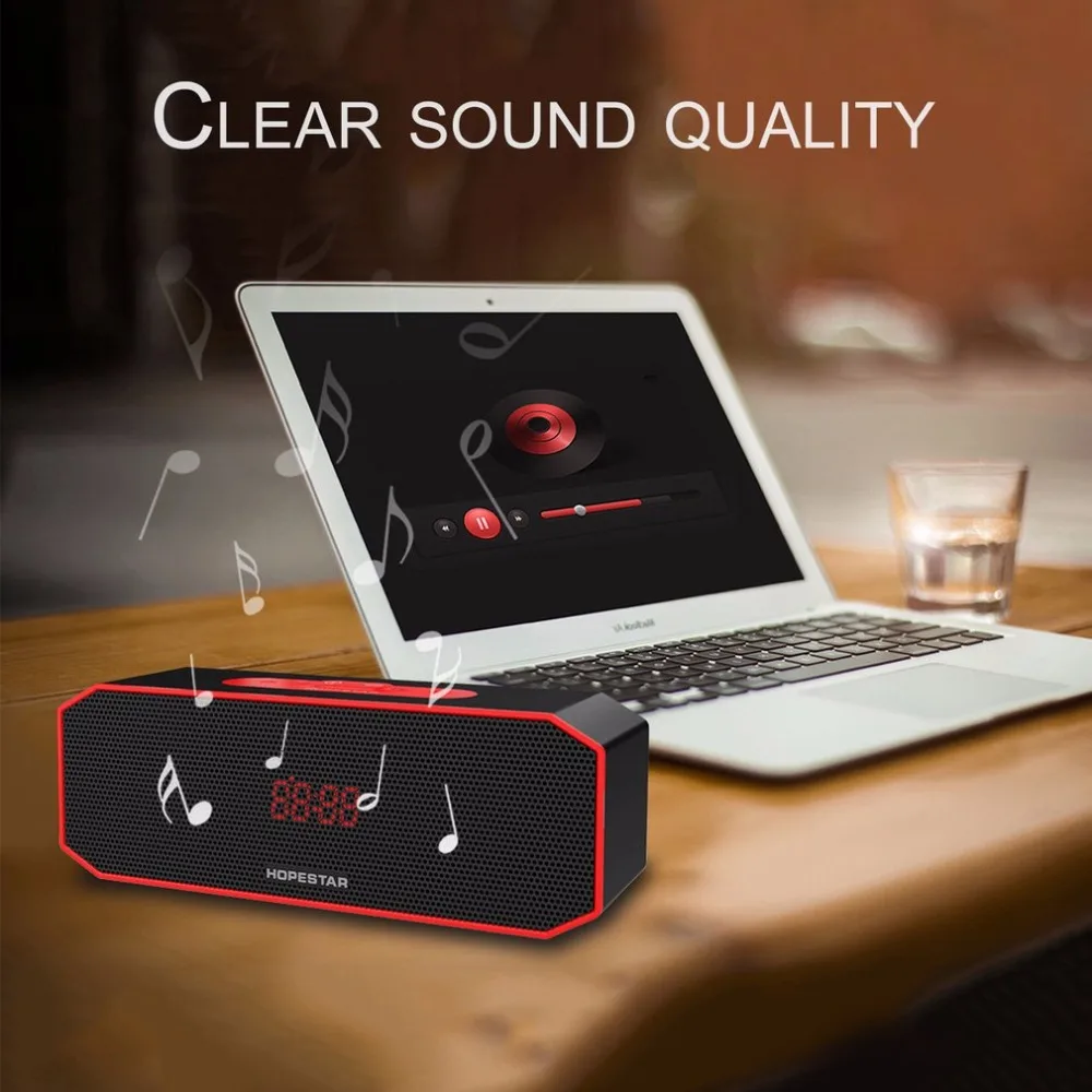 

HOPESTAR P8 Portable Wireless Bluetooth Speaker TF Card Music Player Power Bank Support 1+1 Wireless Serial Function