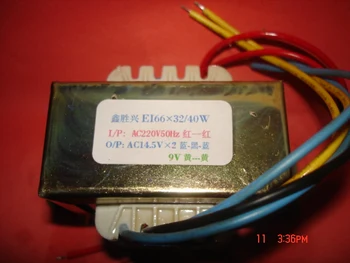 

14.5V-0-14.5V 1.2A 9V 0.5A Transformer 220V input 40VA EI66*32 Full copper wire multimedia active speaker transformer