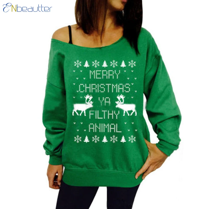 ENbeautter Christmas Clothes Women Autumn Winter T...