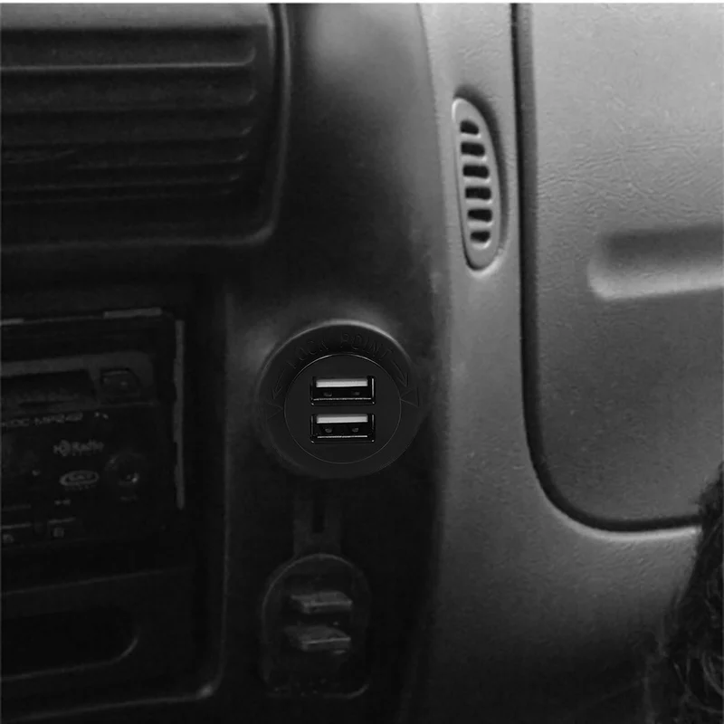 Waterproof Dustproof 5V 2.1A Dual USB Car Power Charger Adapter Blue LED 12-24V for Car Truck Boat Motorcycle Cigarette Lighter  (9)