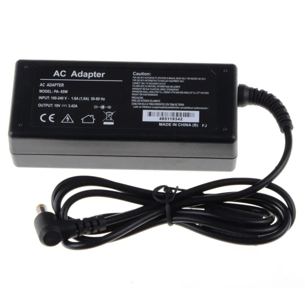 Сменный адаптер для ноутбука 19V 3.42A 65W AC подходит для acer адаптер питания зарядное устройство