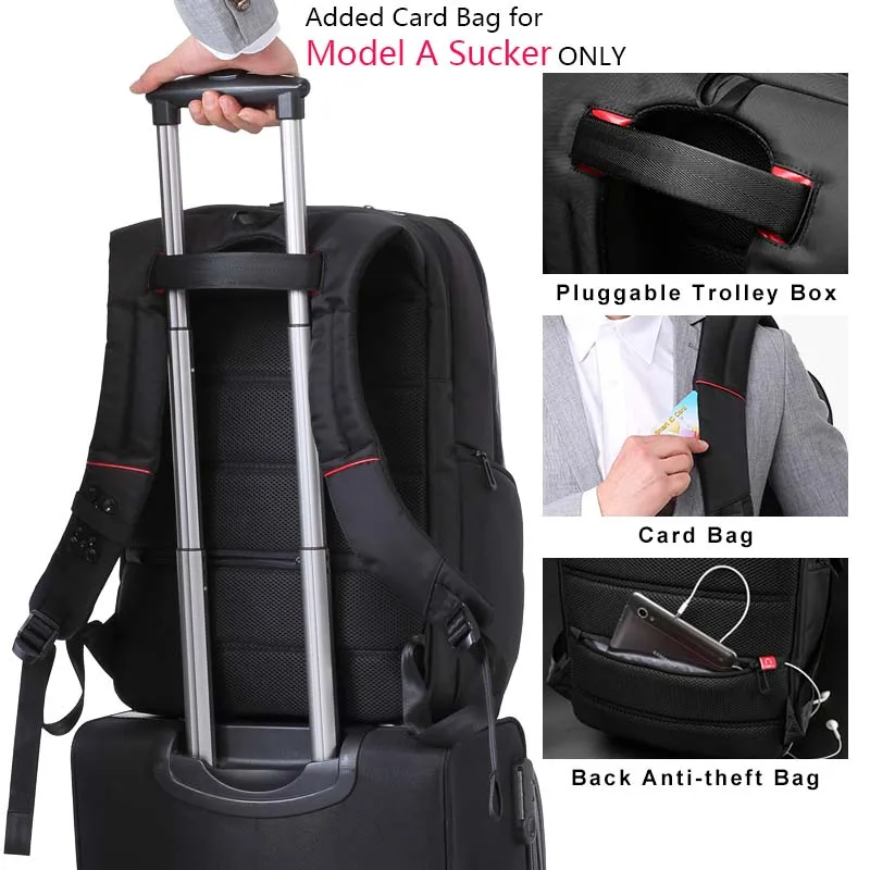 Kingsons бренд 13,3, 15,6, 17,3 дюймов водонепроницаемый Противоугонный рюкзак для ноутбука компьютера для мужчин и женщин Внешняя USB зарядка сумка для ноутбука