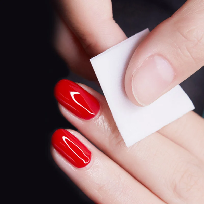 Buy 500 Pcs Nail Pads Wipes Non woven Fabric UV Gel