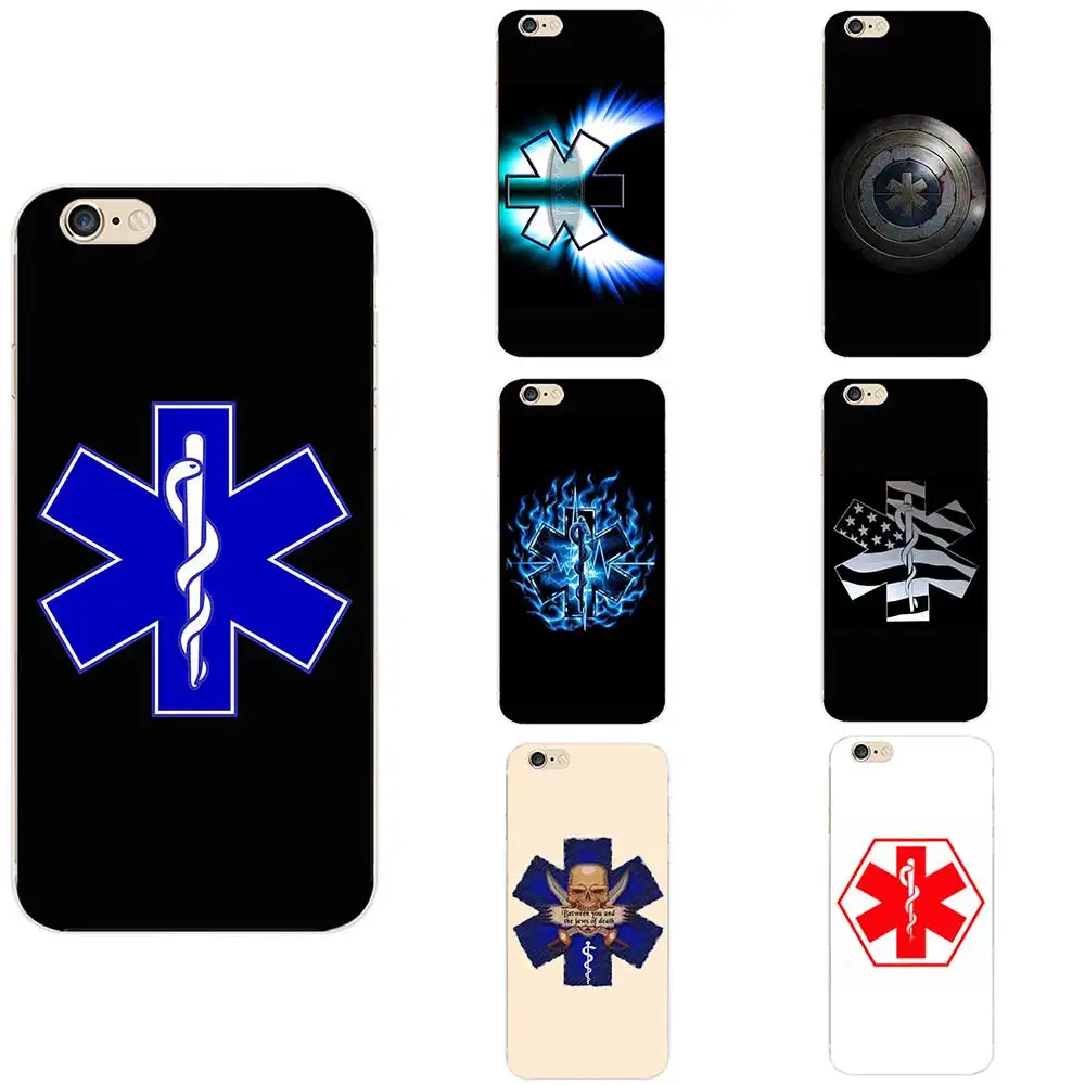 

Ambulance Hospital Star Of Life Theme TPU Phone Cases Silicon Cover Photo Image For iPhone 678 S XR X Plus All Phone Models