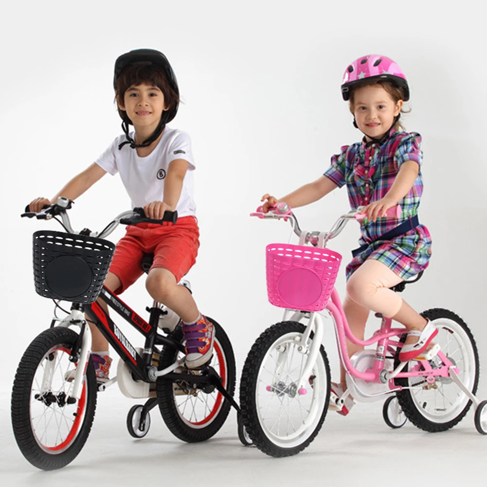 Best Bicycle Basket Front Bag Hanging Basket Handlebar Plastic Storage Supplies Basket For Children Girl Cycling Accessories 11