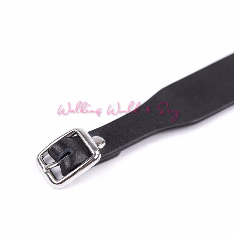 Adult Game Black Pu Leather Sex Collar Neck Strap Adjustable Belt Slave Fantasy Bondage Collar BDSM Erotic Sex Toys For Couples (4)