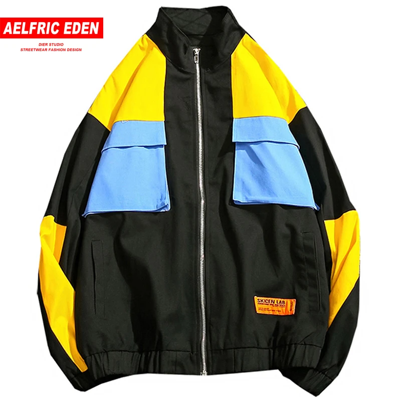 Aelfric Eden Retro Jackets Men Vintage Color Block Full