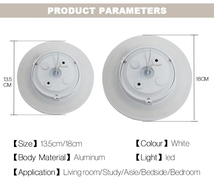 DE.SOUL Wall Lamps Round LED  Modern Loft Wall Sconce Nordic Balcony Wall Lamp White LED Aluminum Bedside Sconce (6)