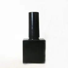 10 мл блестящая/матовая черная стеклянная бутылка с черной крышкой щетки для лака для ногтей/эмаль/Искусство упаковка косметического контейнера для ногтей