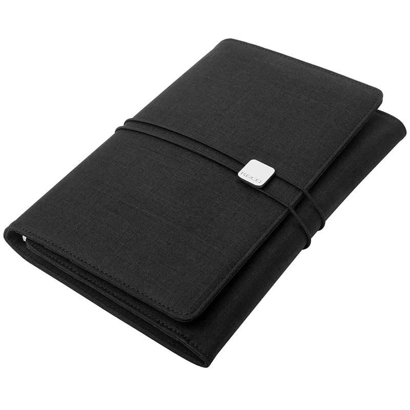 KACO ALIO Высококачественный водонепроницаемый тканевый деловой комплект рубашка для вечеринок A5 ноутбук многофункциональные офисные принадлежности - Цвет: Black