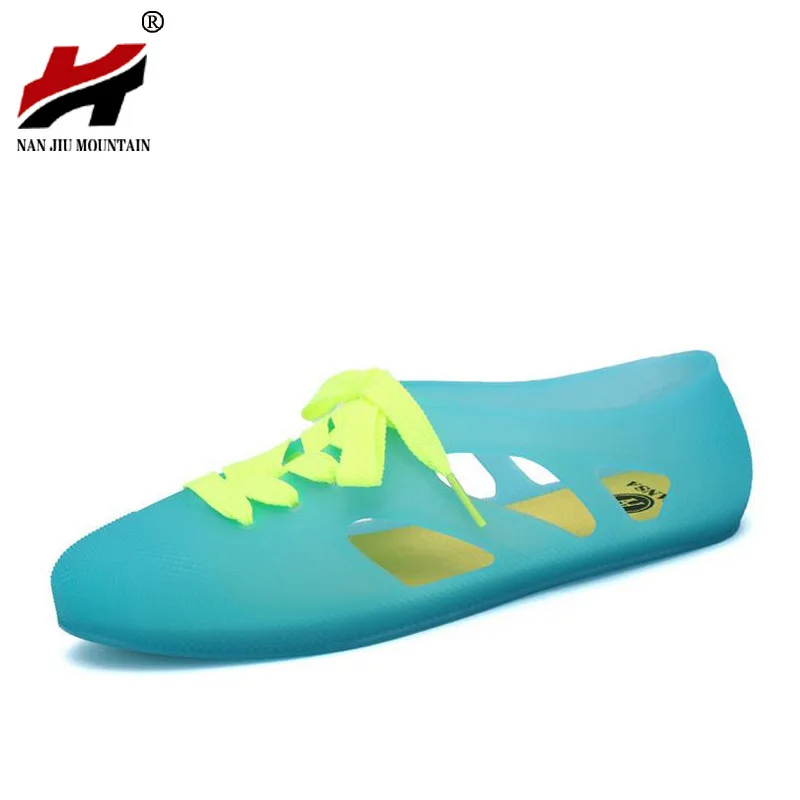 Women Sandals 2017 Summer New Candy Color Beach Shoes Rainbow Croc Jelly Shoes Woman Flat Sandalias Garden Sandals Zapatos Mujer