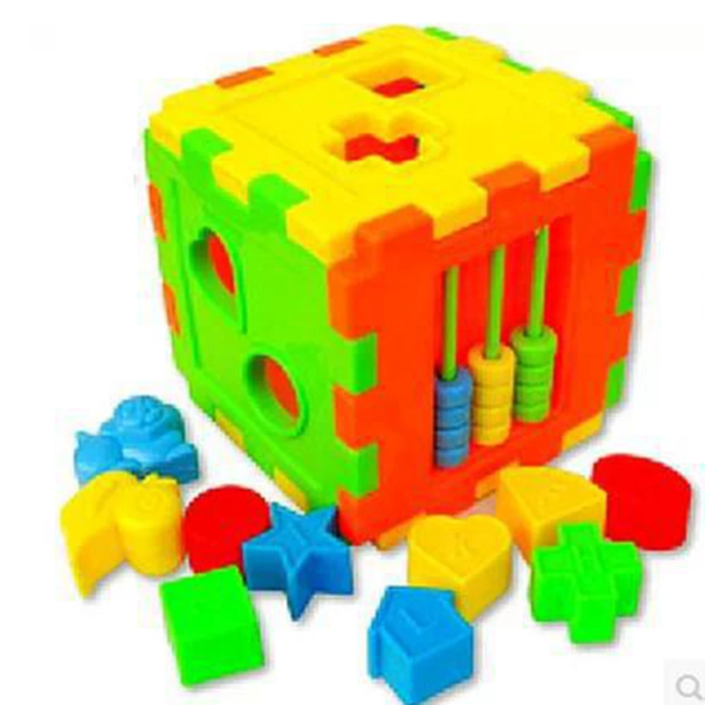 Colorful Baby Math Square Matching Blocks Children Sorting Box