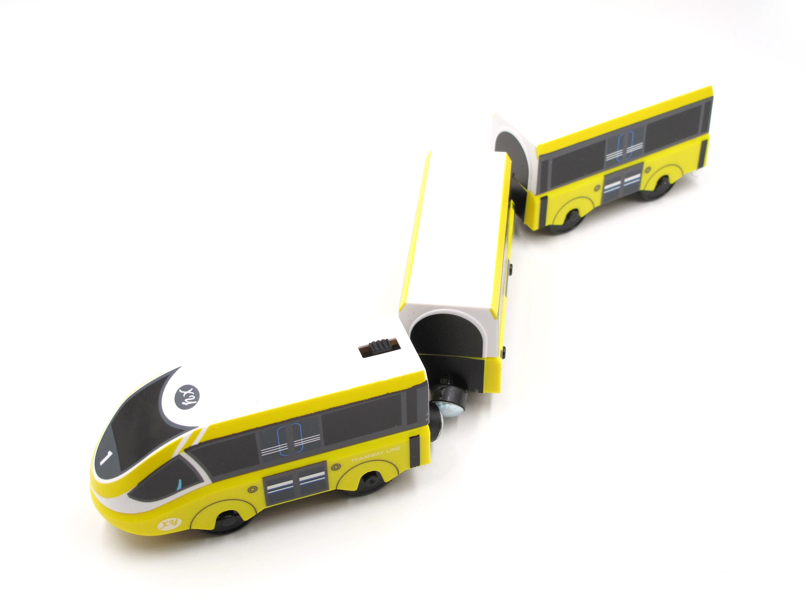 Сочетание магнитного электрического локомотива TTO23 YellowTrain деревянная дорожка