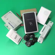 DIY комплект контроля доступа RFID Управление доступом по карточкам бесконтактного считывания системы безопасности комплект+ Fail Safe NC Электрический замок удара+ блок питания