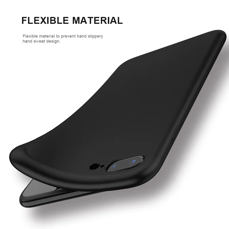 100 шт. для iPhone 7 7 плюс 8 X чехол Роскошный мягкий силиконовый чехол ультра тонкий ТПУ противоударный мягкий корпус