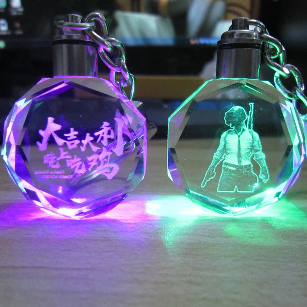 

Game PUBG crystal Keychain PLAYERUNKNOWN'S BATTLEGROUND crystal keychain Cosplay