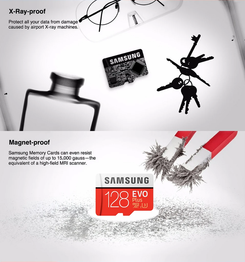 SAMSUNG EVO Plus MicroSD карты памяти 32 ГБ 64 ГБ 128 ГБ Class 10 microSDHC U1 TF карты 4 K HD с адаптером для смартфонов Tablet