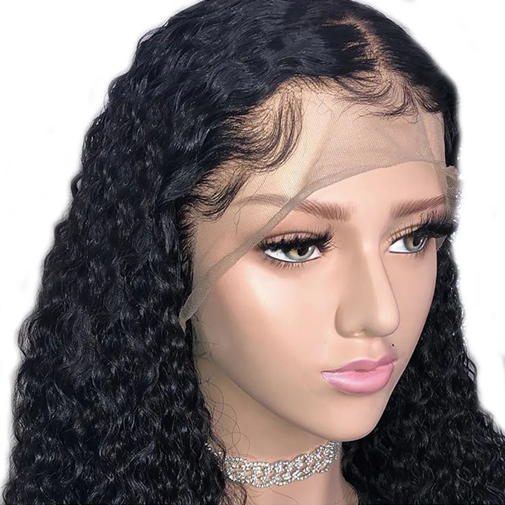 Бмтт бразильский парик без шнурка спереди Полный парик Боб волна черный натуральный вид женские парики волос женщина кудрявые волосы